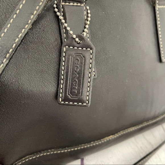 COACH Satchel Crossbody Doctor Satchel Bag Black Leather - Picture 8 of 11